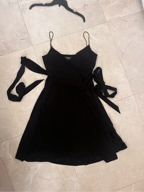 ralph lauren black crochet dress Ralph Lauren Crochet Black Dress Medium